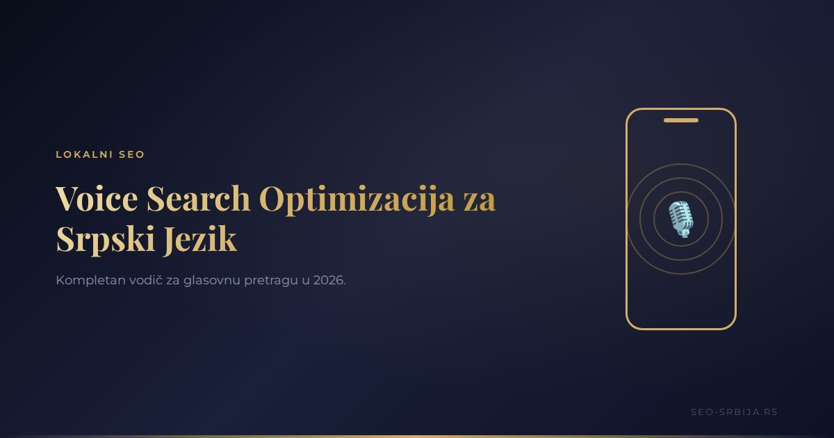 Pametni telefon sa glasovnom pretragom i mapom Srbije u pozadini
