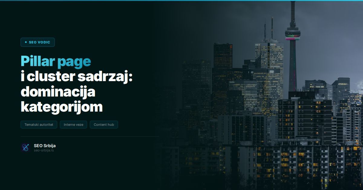 Pillar page i cluster model za SEO